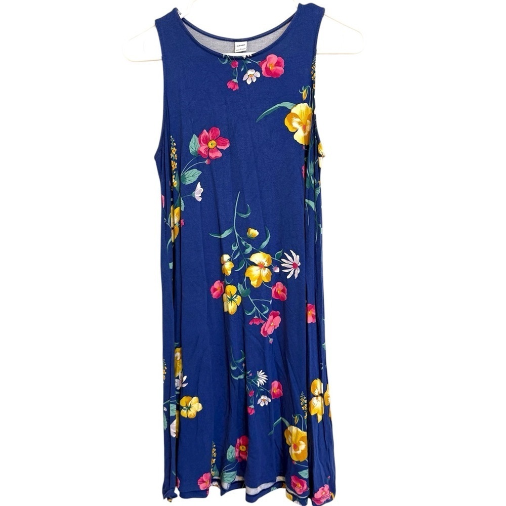 2/$15 Old Navy - Blue Floral Sleeveless Dress Size Small